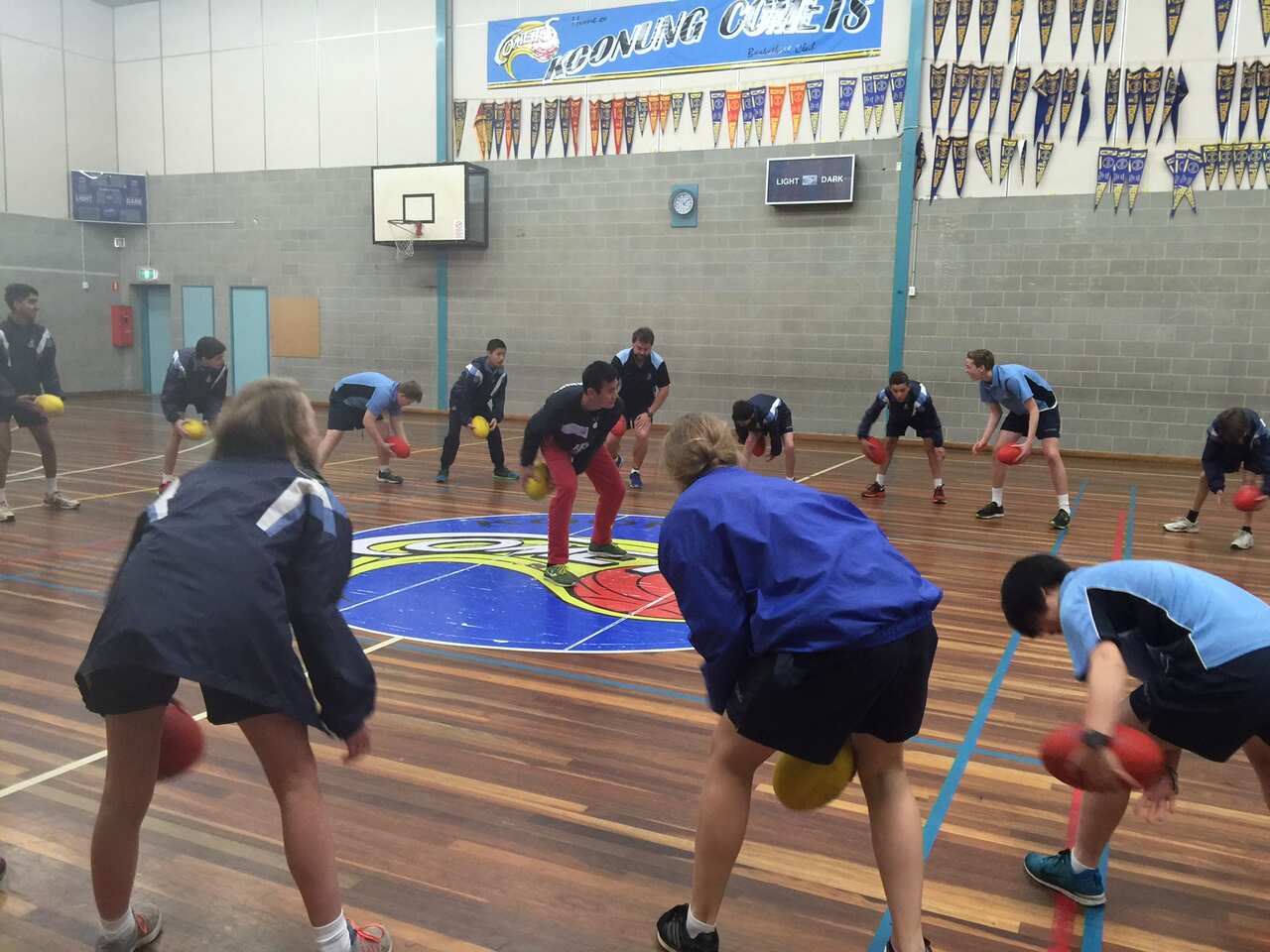 Leighton Lin teaching students at Koonung SC