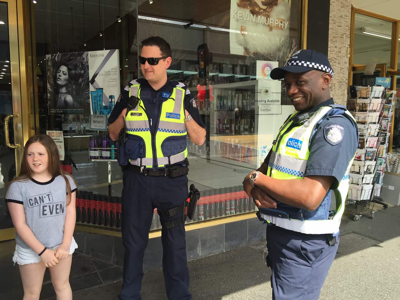 Constable Bounda meets members of community