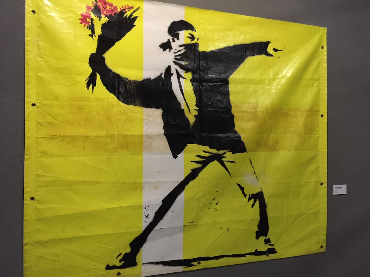 Banksy on display in The Art of Banksy Exhibition