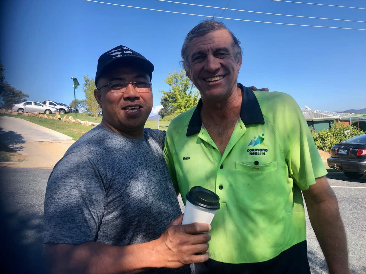 Sherwin Malenab and Brian Smith who together kept the fire front from reaching the hospital