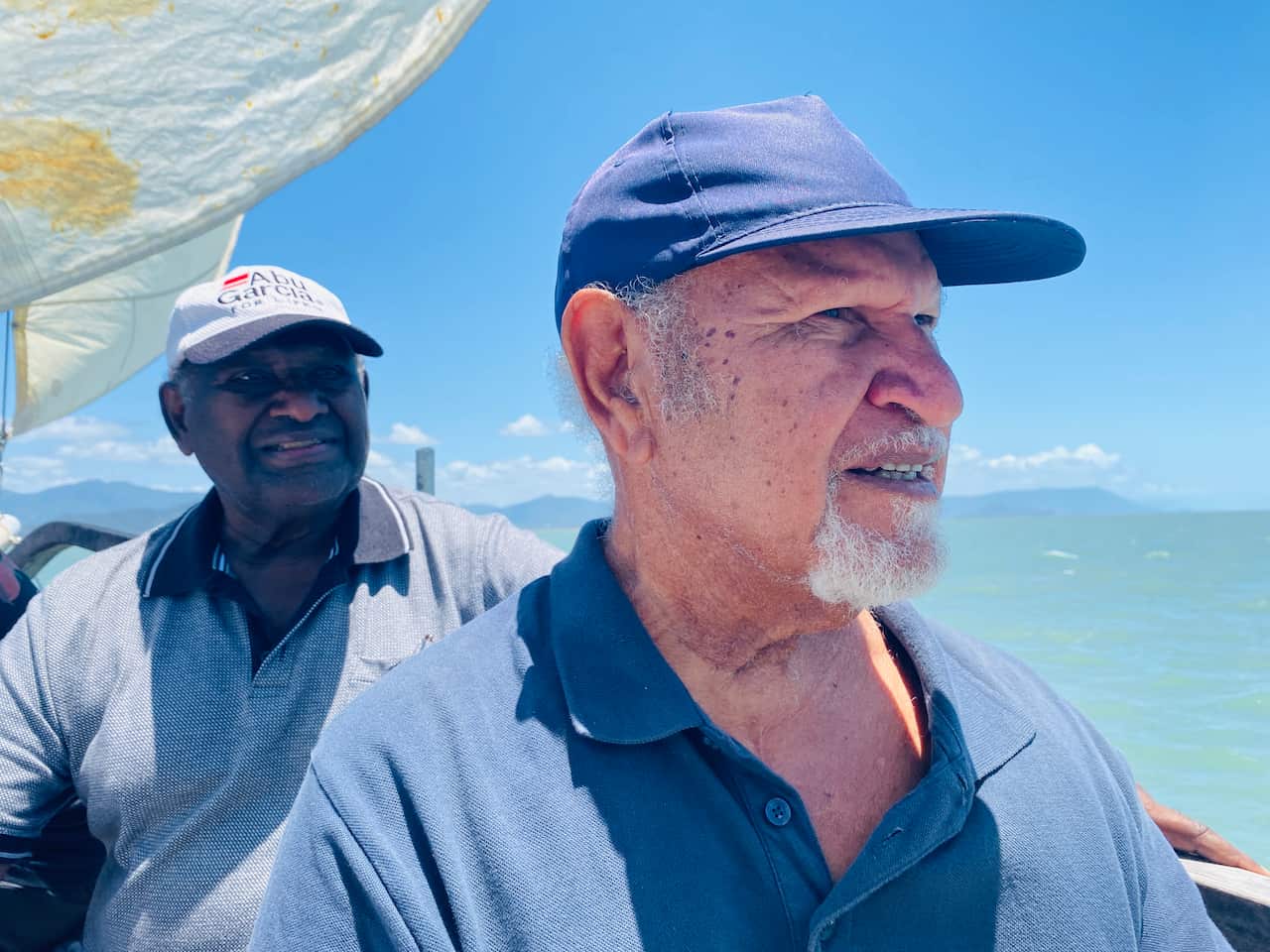 Elders 'Pedlar' Morrison and George Mosby out on a lugger for the first time in decades.