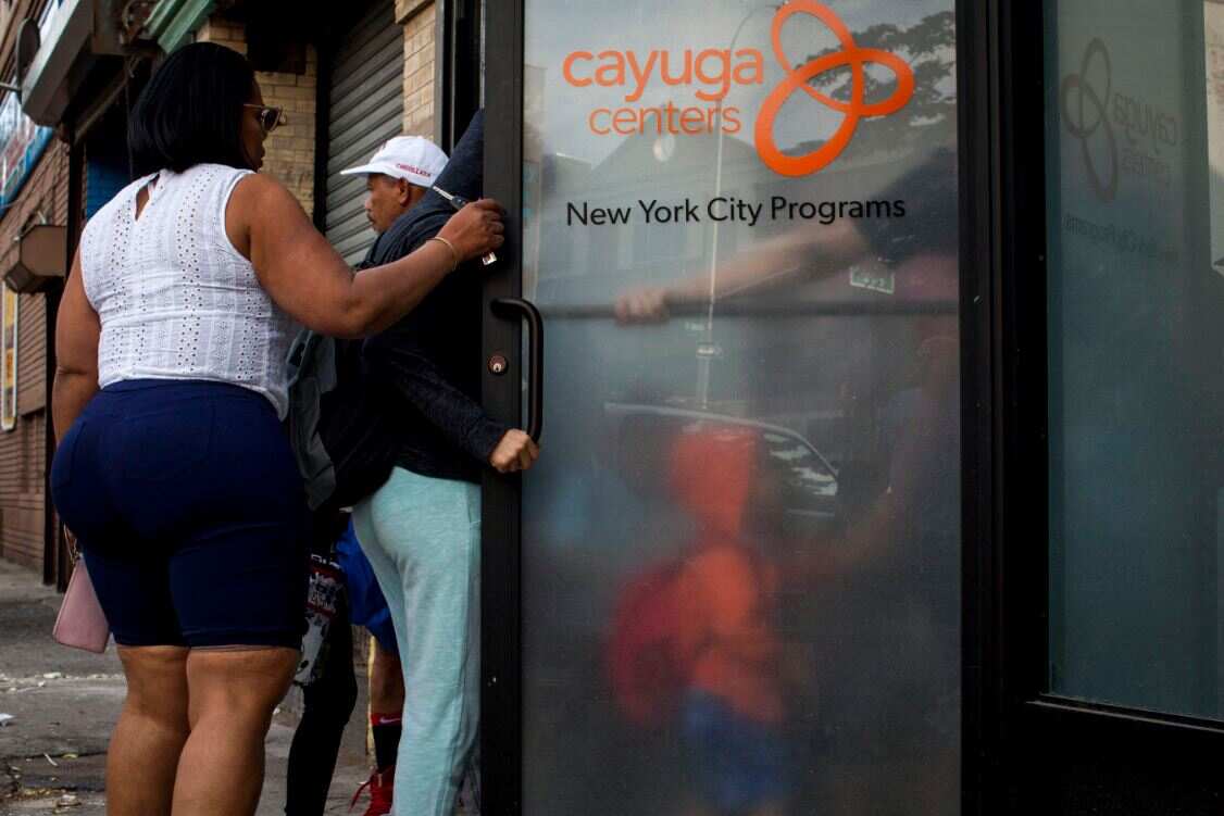 The East Harlem Cayuga center, a shelter where migrant children taken at the border have been sent, in New York.