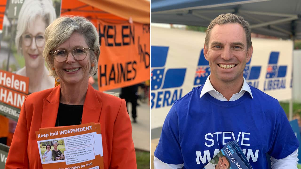 Independent candidate Helen Haines and Liberal candidate Steve Martin are fighting it in Indi. 