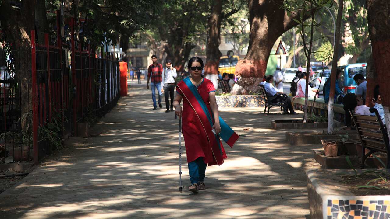 Pretending to be blind is another of Rajani's undercover methods.