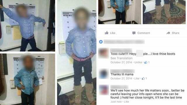 A police officer made threats against a stranger's daughter on these 2014 Facebook photos.
