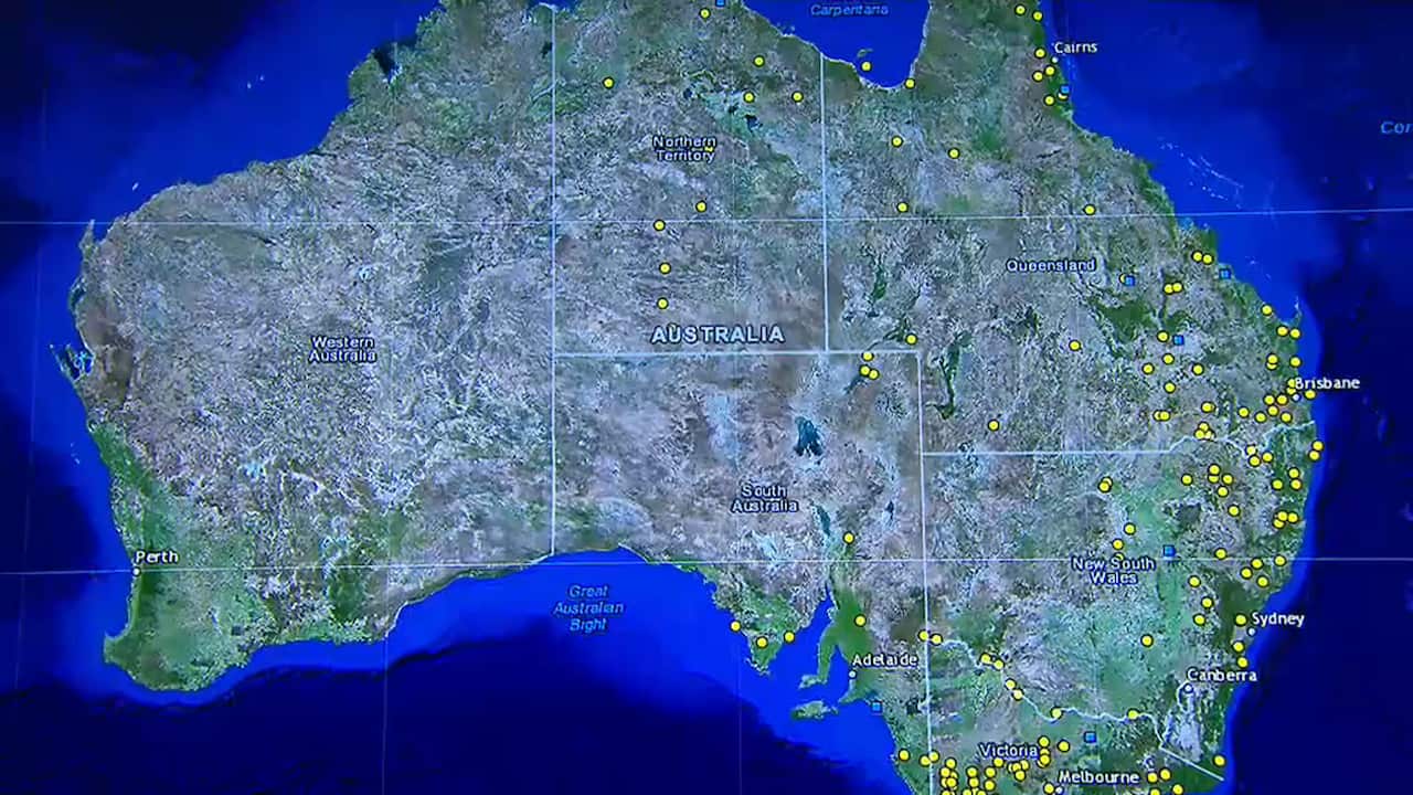 The University of Newcastle's map