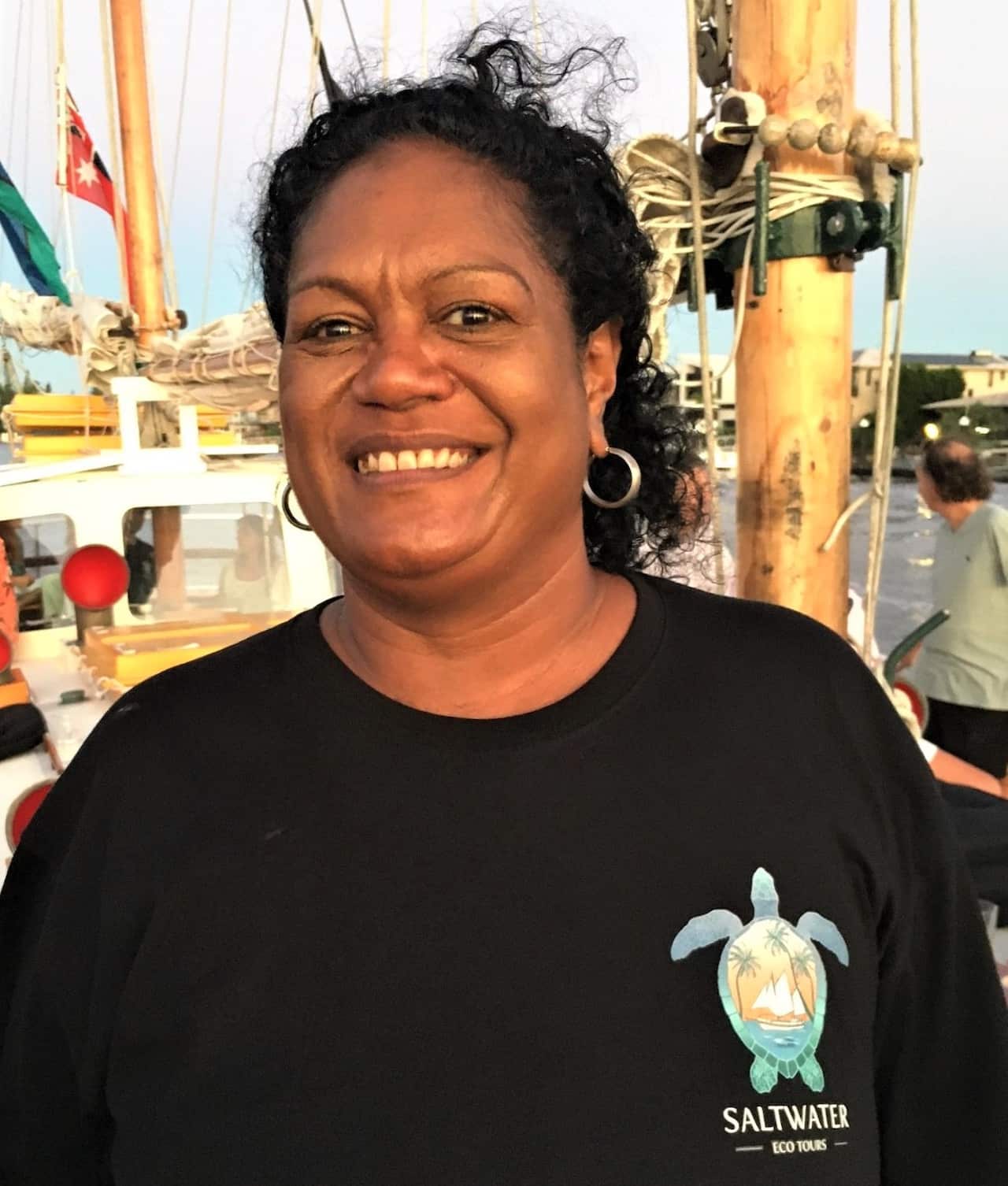 Local Indigenous guide Bridgette Chilly Davis.