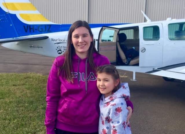 Ines D'Ambrosio and her daughter Amilah, 6.
