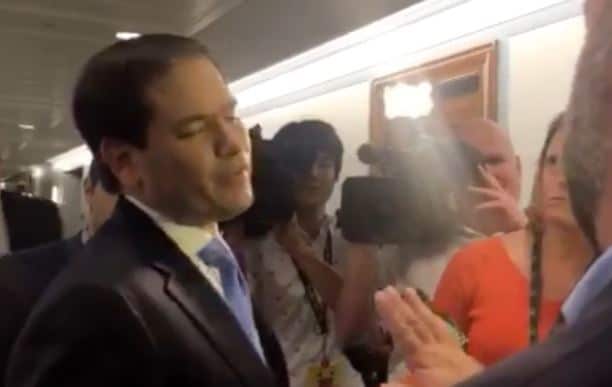 The Republican senator was talking to reporters in a Senate hallway about social media companies’ role in elections when Alex Jones confronted him.