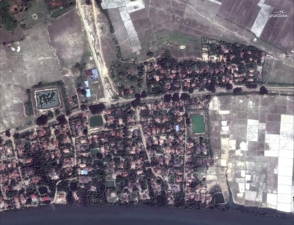 Mass graves in the Myanmar village of Gu Dar Pyin.