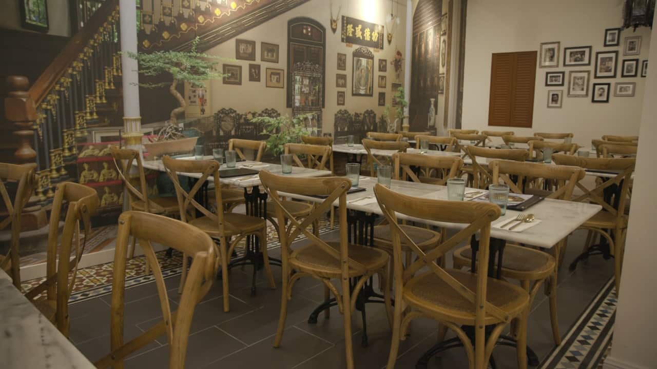 The interior of Sydney Haymarket restaurant Ho Jiak.