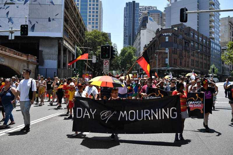 The rallies were set to coincide with the official Australia Day parades and flag raising in Canberra and other capital cities.