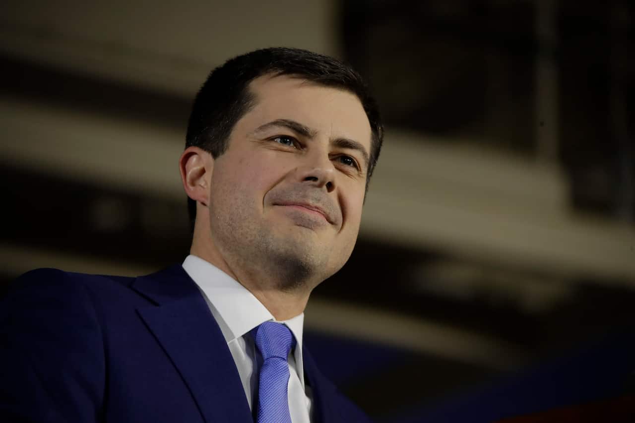 Pete Buttigieg is leading the Democratic race in Iowa. 