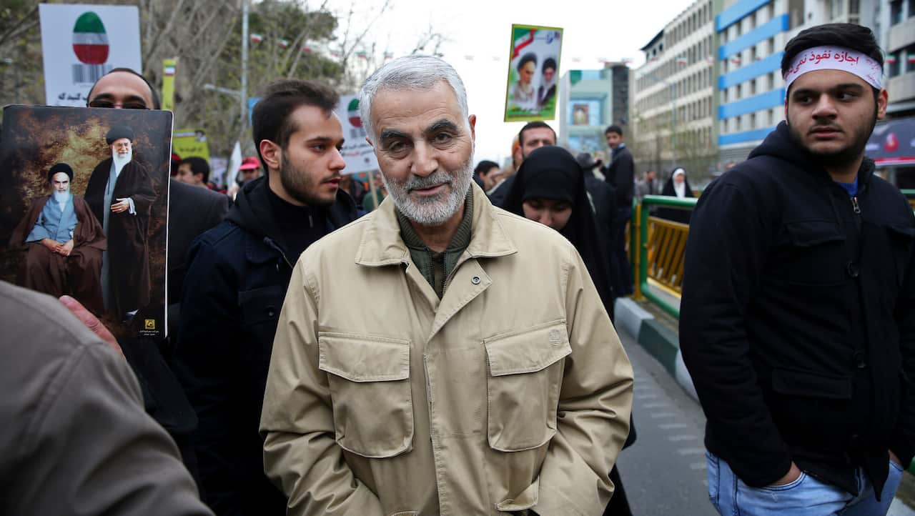 Qassem Soleimani attends an annual rally commemorating the anniversary of the 1979 Islamic revolution, in Tehran, Iran on 11 February 2016.