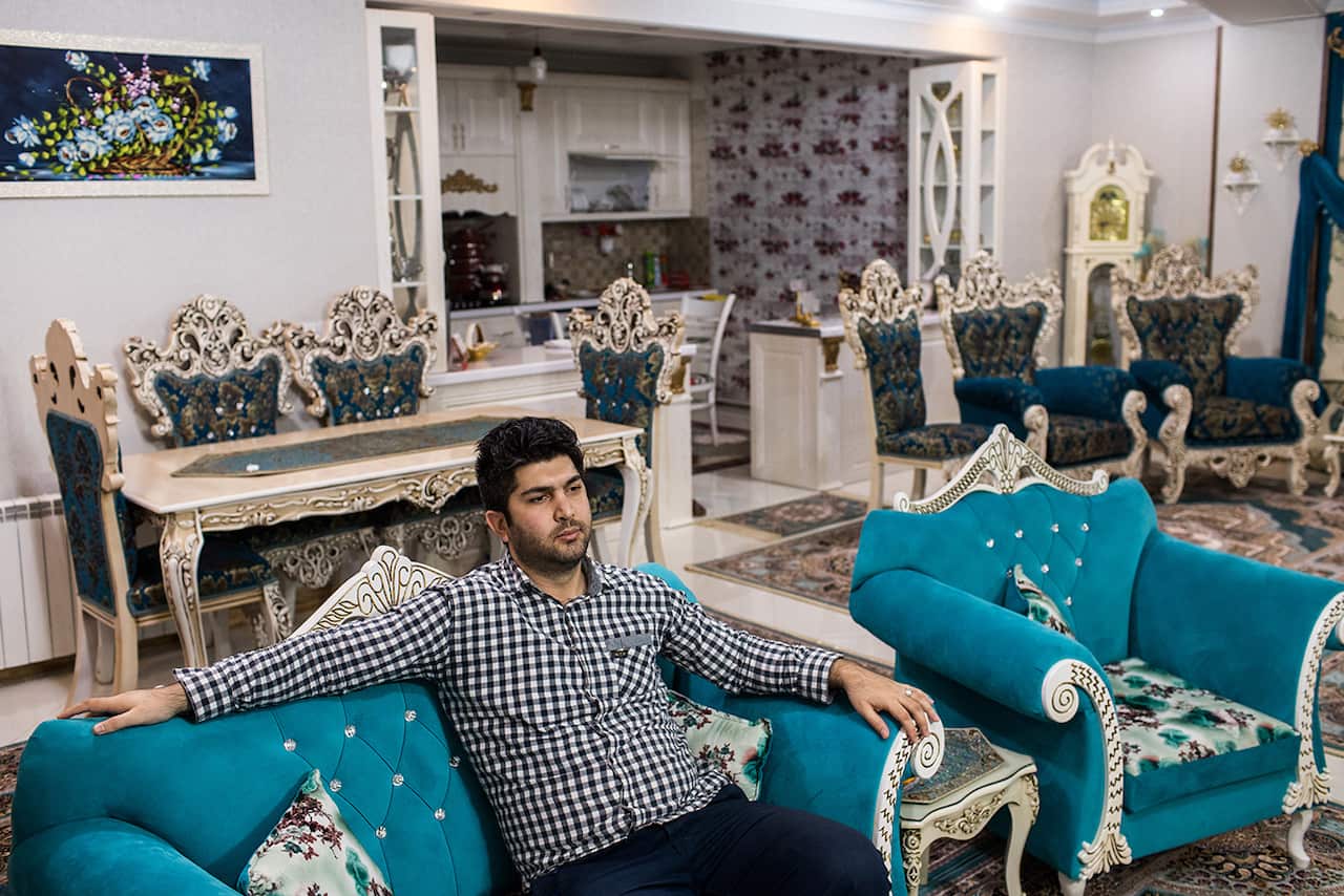 Mohammad Ghorbaniyan, a Bitcoin exchanger, at his home in Tehran, Iran.