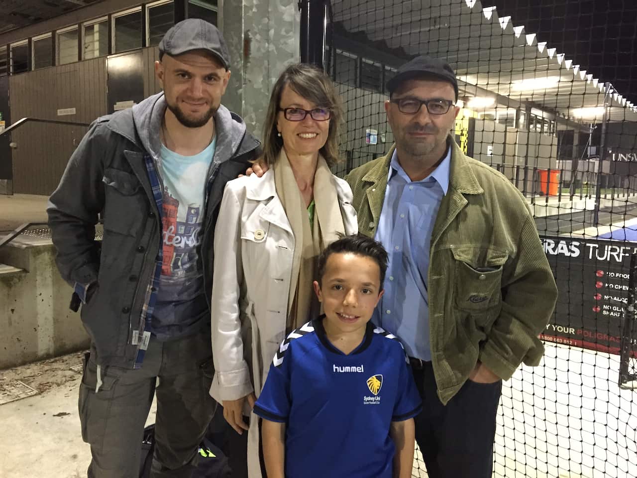 left to right: Peter Magdas – Producer “Trophy Thief”, mother Sharon,  father Richard and Isaac Natoli