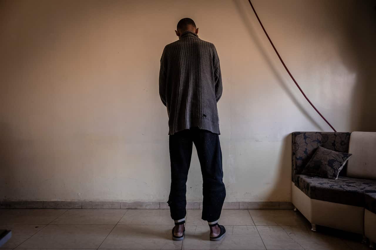 Mohammed Khalifa, a Canadian citizen who says he is the narrator of multiple English-language Islamic State videos, at an office near the detention facility where he is being held by American-backed militia in northern Syria.