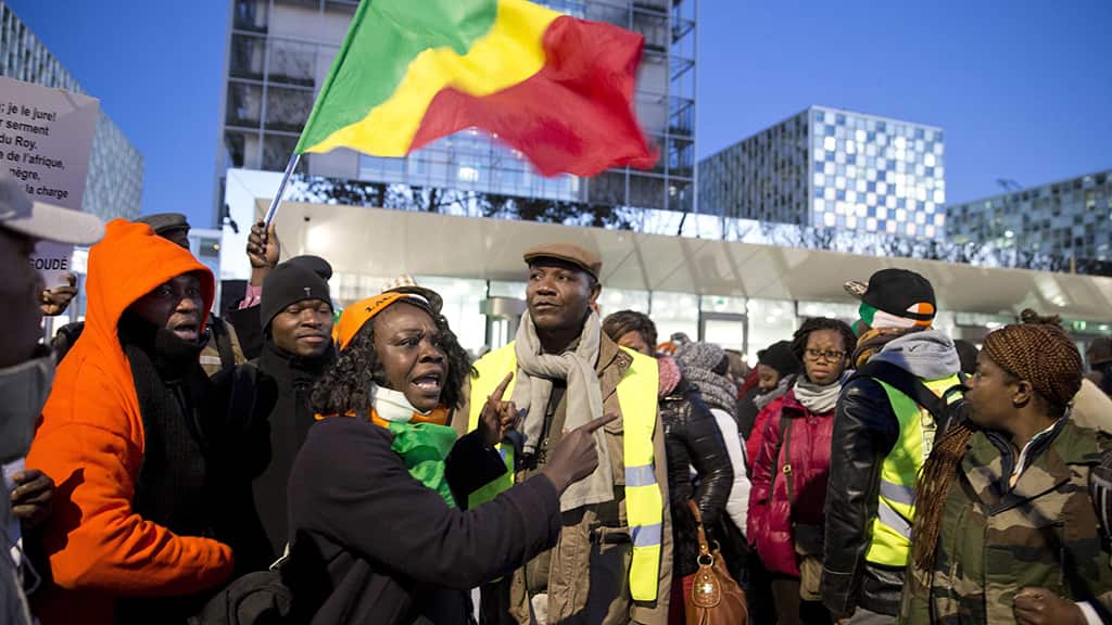 Supporters of former Ivory Coast president rally at the Hague