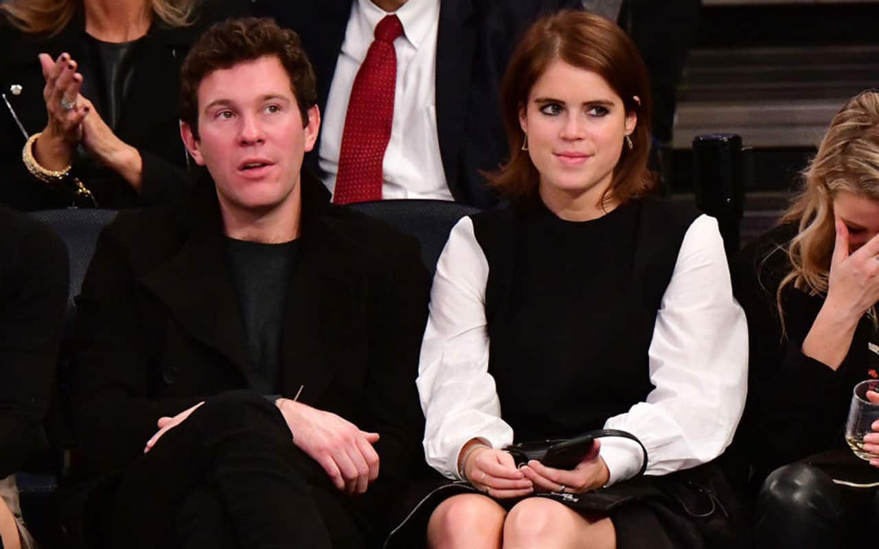 Jack Brooksbank and Princess Eugenie of York attend the Brooklyn Nets Vs New York Knicks game in 2017.