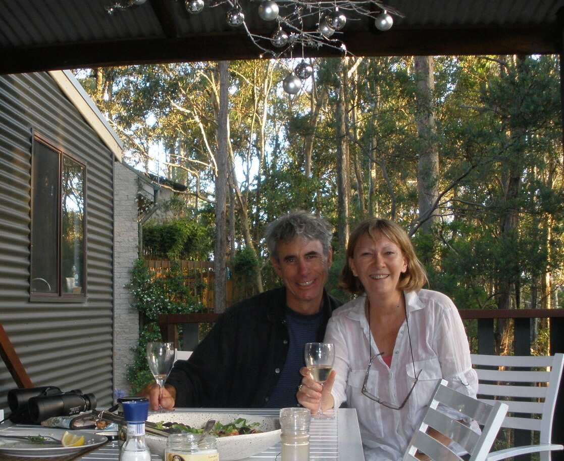 Jack Egan and his partner Cath at their home before the fire.