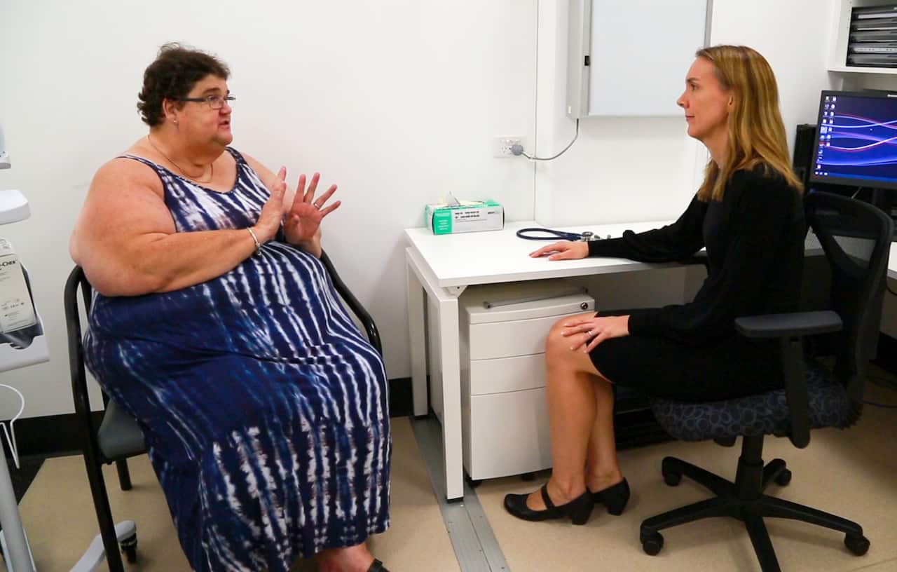 Dr Kathryn Williams speaking with Jackie Moore