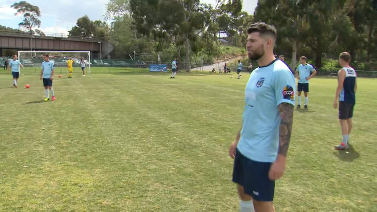 Jackson Bova training with the Sydney Rangers