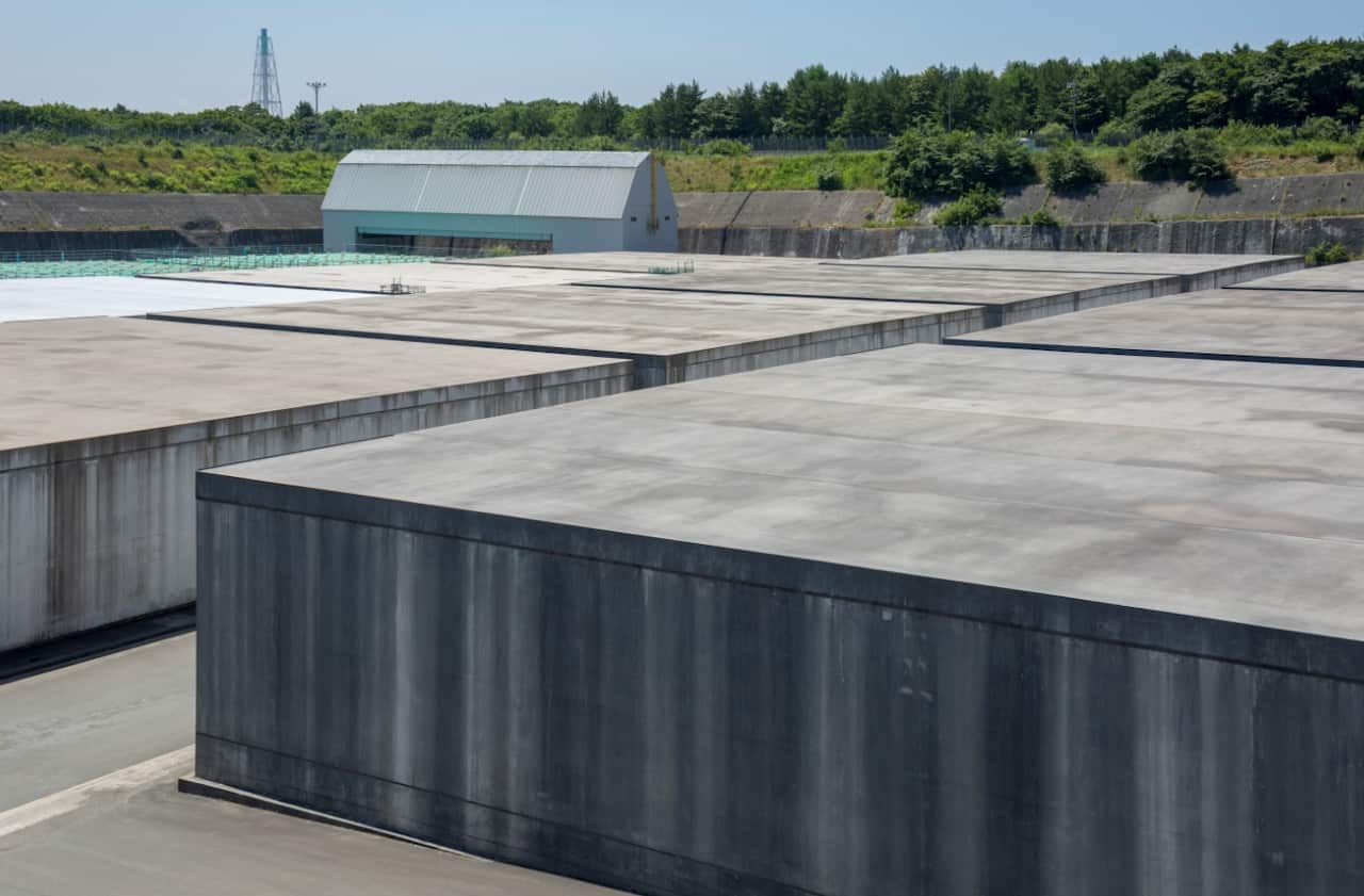 Tempo­rary stora­ge for low-l­evel nucle­ar waste at Japan Nucle­ar Fuel Ltd.’­s plant in Rokka­sho, Japan , Aug. 2, 2018.
