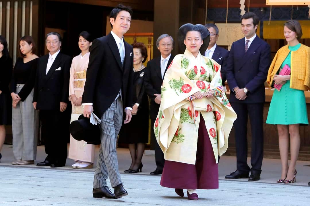 Japanese Princess Ayako and groom Kei Moriya met because their mothers are friends. 