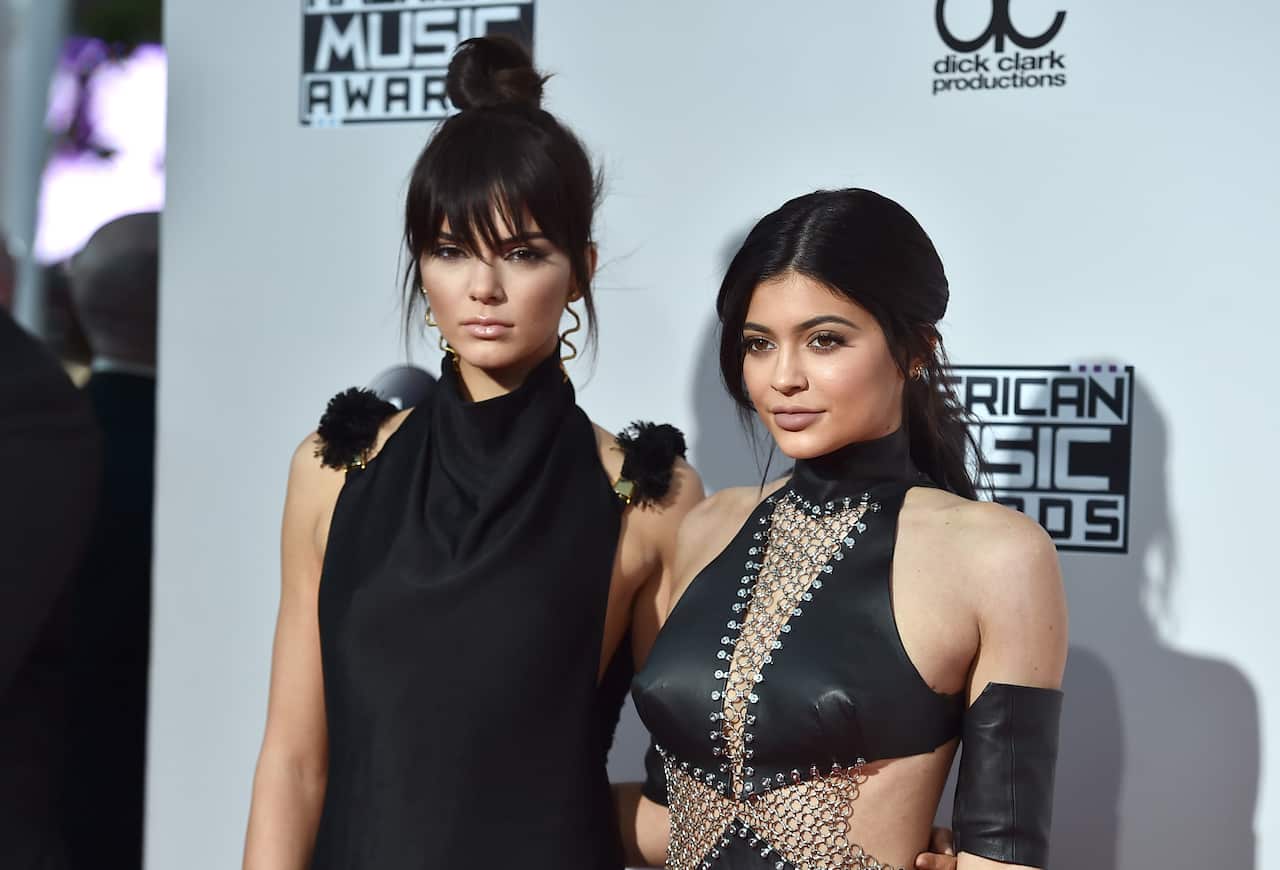 Kendall Jenner, left, and Kylie Jenner (AAP)