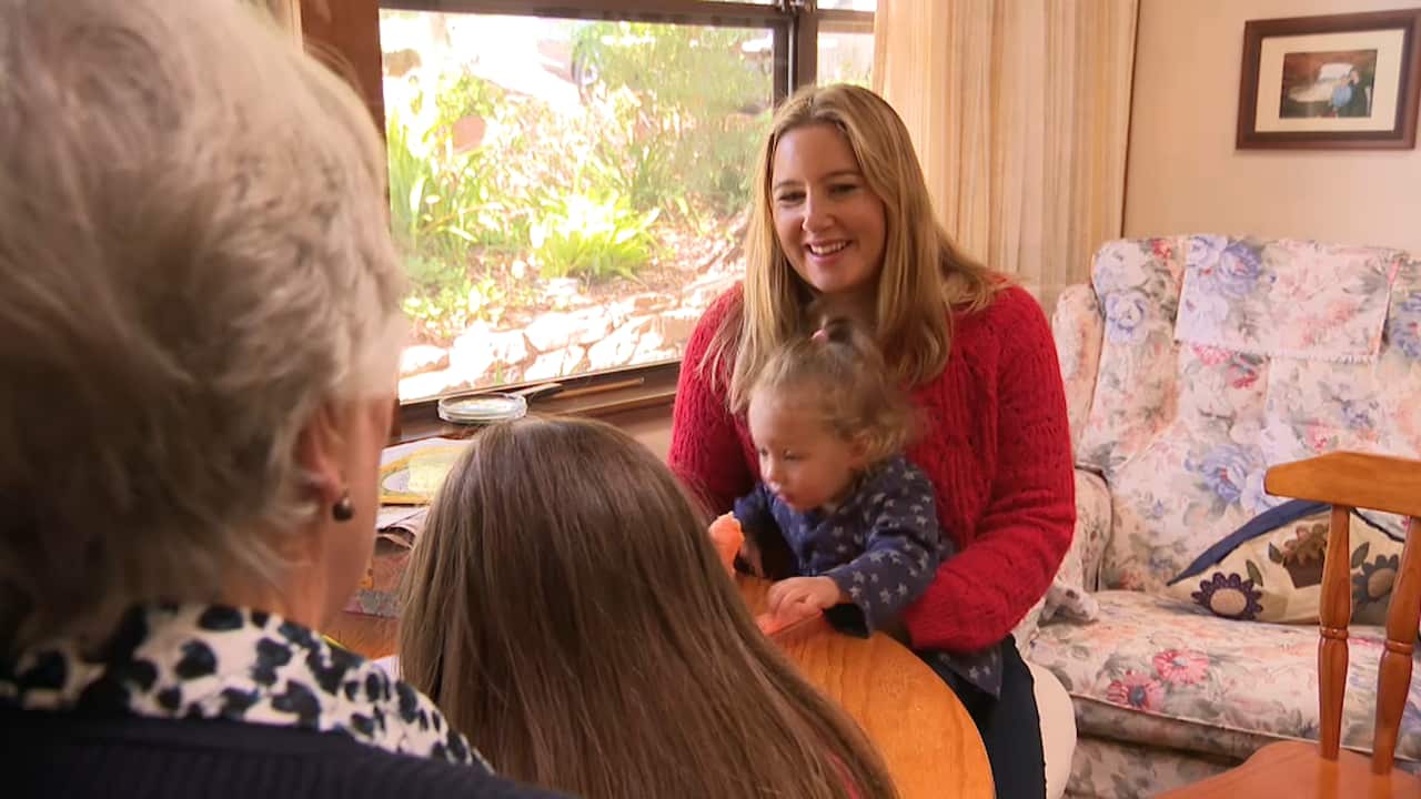 Jessica Fryett-Tigges on a weekly visit with Nana Carey