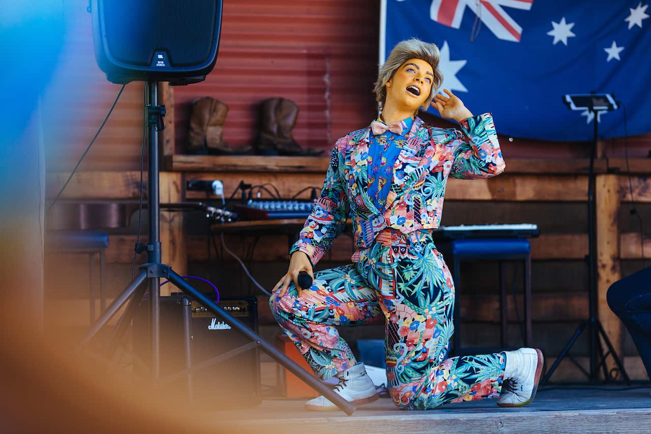 A performer at the Broken Hell Festival