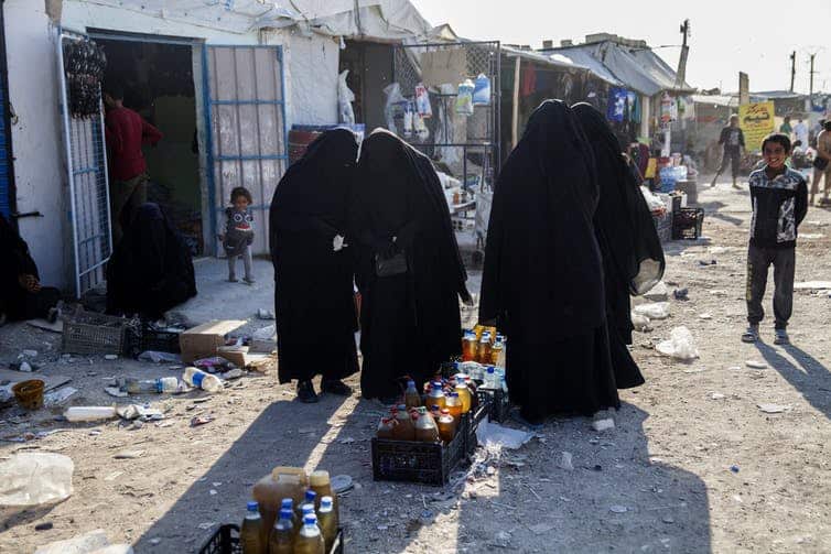 Al-Hawl camp in northern Syria where eight Australian IS fighters and some 60 women and children are believed to be held.