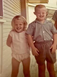 Jodie and Andrew, as children