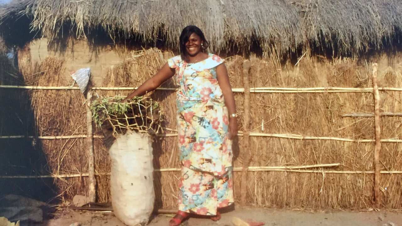 Jolie Kaja at the refugee camp in Zambia.