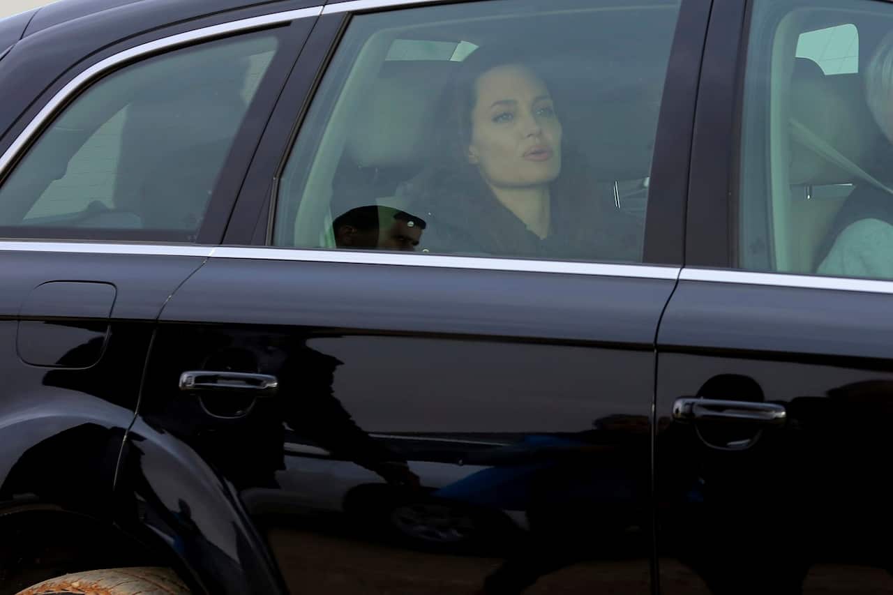 The U.N. refugee agency's special envoy, actress Angelina Jolie  ends her visit to the Zaatari Syrian Refugees Camp.