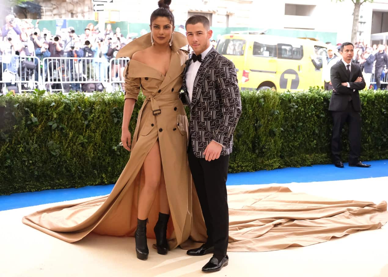 In this May 1, 2017 file photo, Priyanka Chopra, left, and Nick Jonas attend The Metropolitan Museum of Art