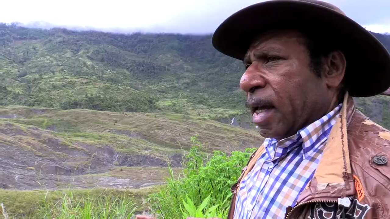 Jonathan Paraia has been leading the movement against the mine. 