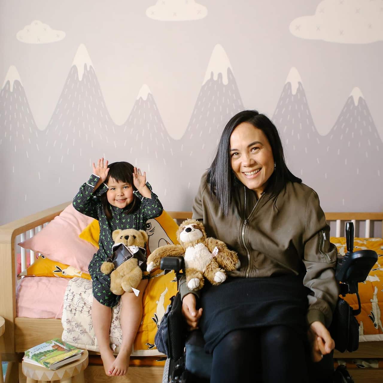 Jocelyn Franciscus with their daughter.