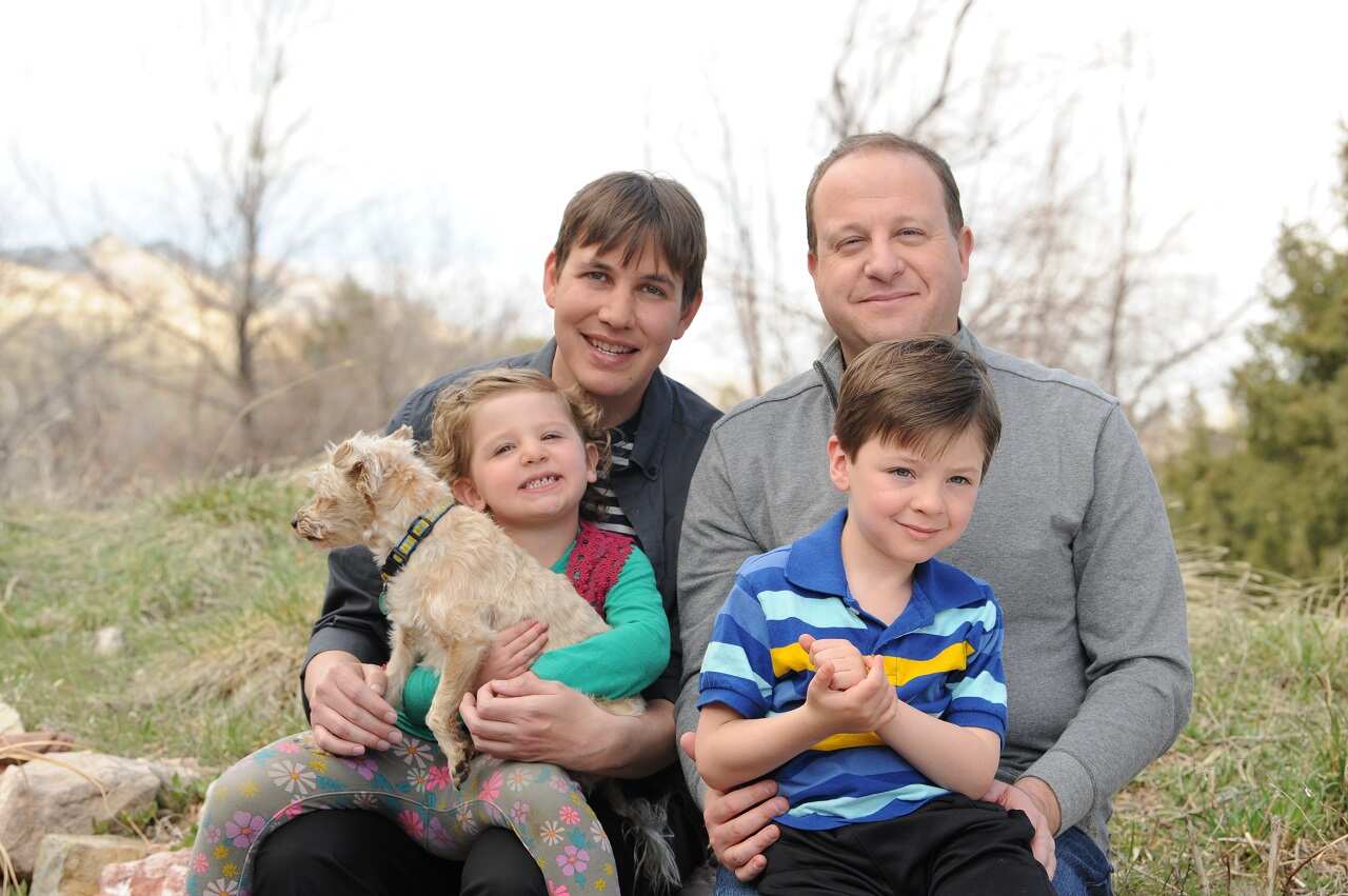 Jared Polis and his family in Colorado.