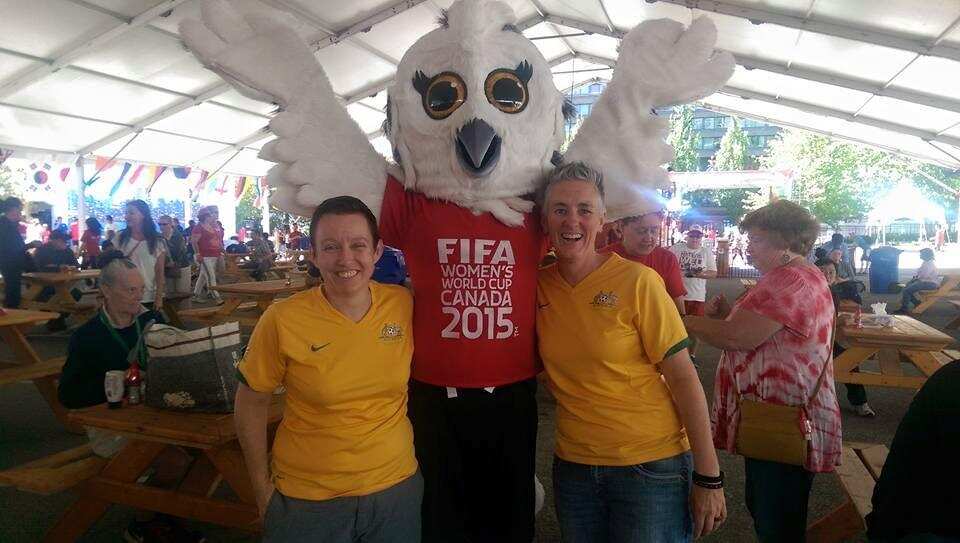 Julie Ryan (R) has been involved with grassroots women's football in Victoria for a long time