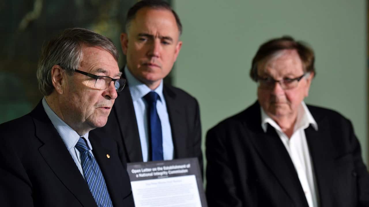 Stephen Charles and Anthony Whealy are among 32 former judges that have backed calls for a new national corruption watchdog. 