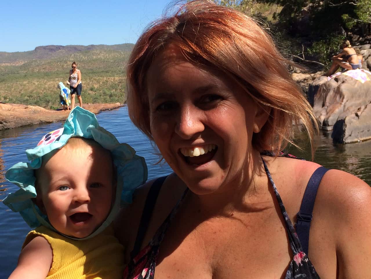 Holly with son Nara, in Kakadu