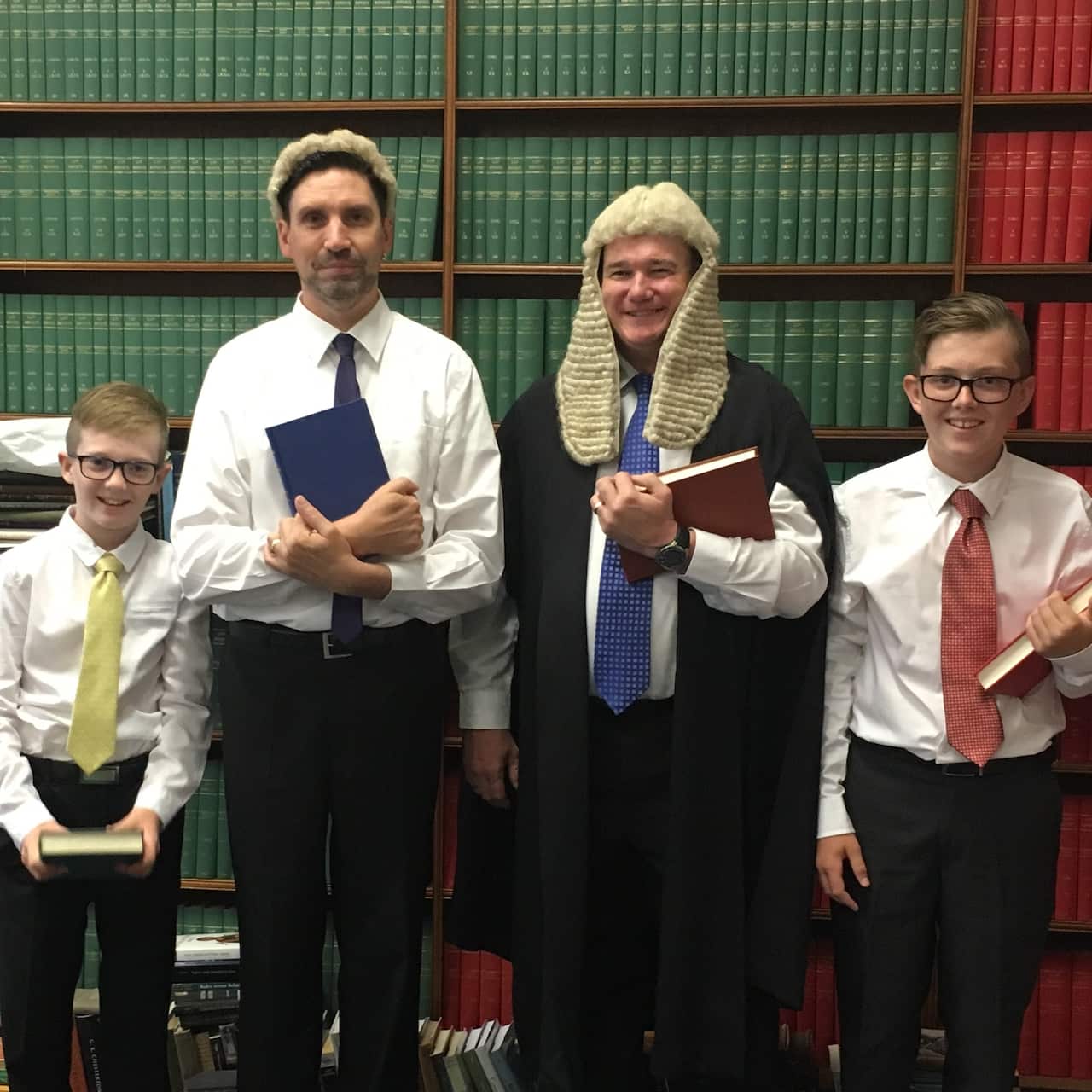 The Upcrofts on the day the adoption was officially finalised. 