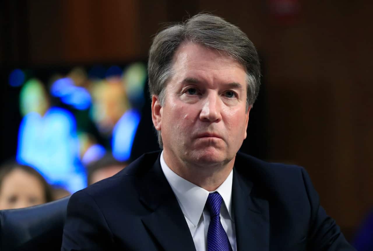 In this Sept. 4, 2018 photo, Supreme Court nominee Brett Kavanaugh.