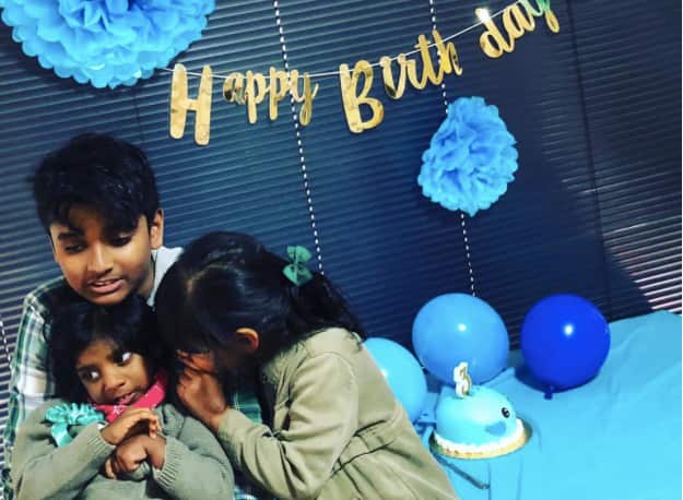 Kayban with his siblings