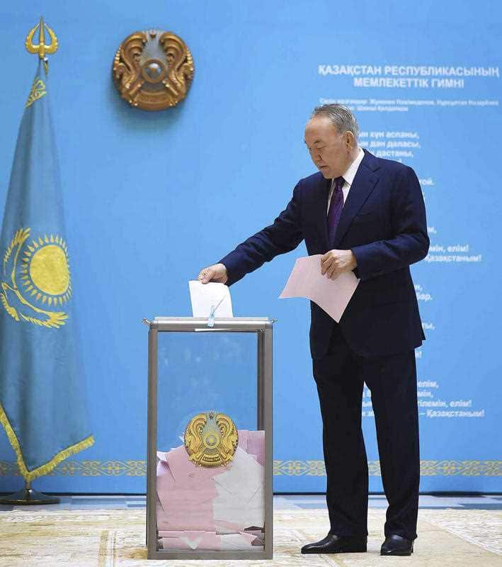 The president casts his ballot in 2016. He's spent almost 30 years in power.