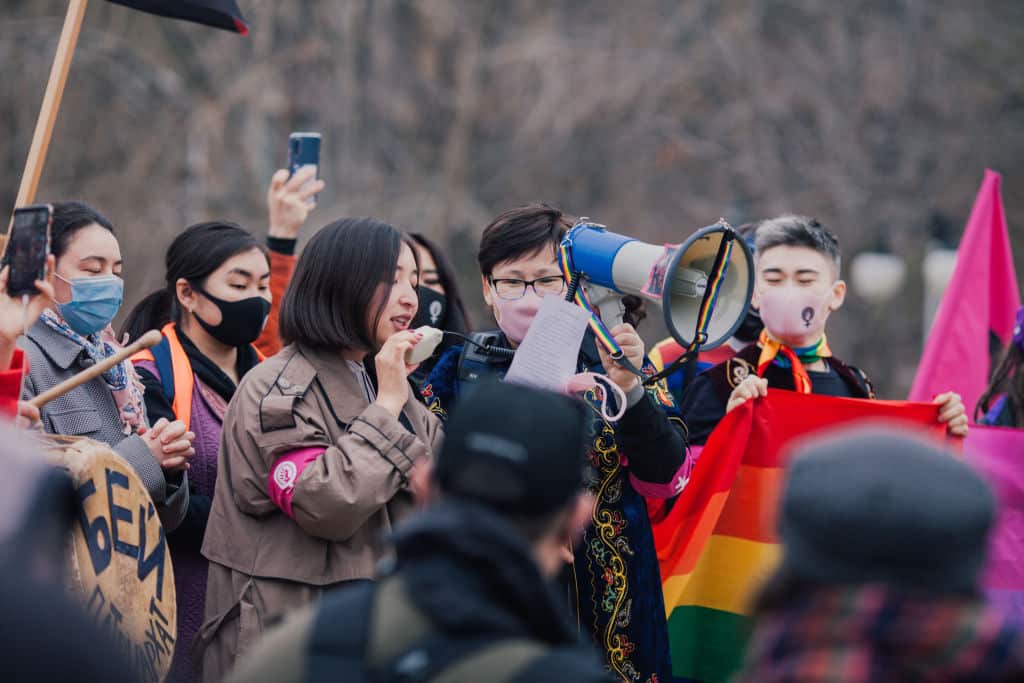 A march and rally in defense of women's rights was held on International Womens day on 8 March, 2021.