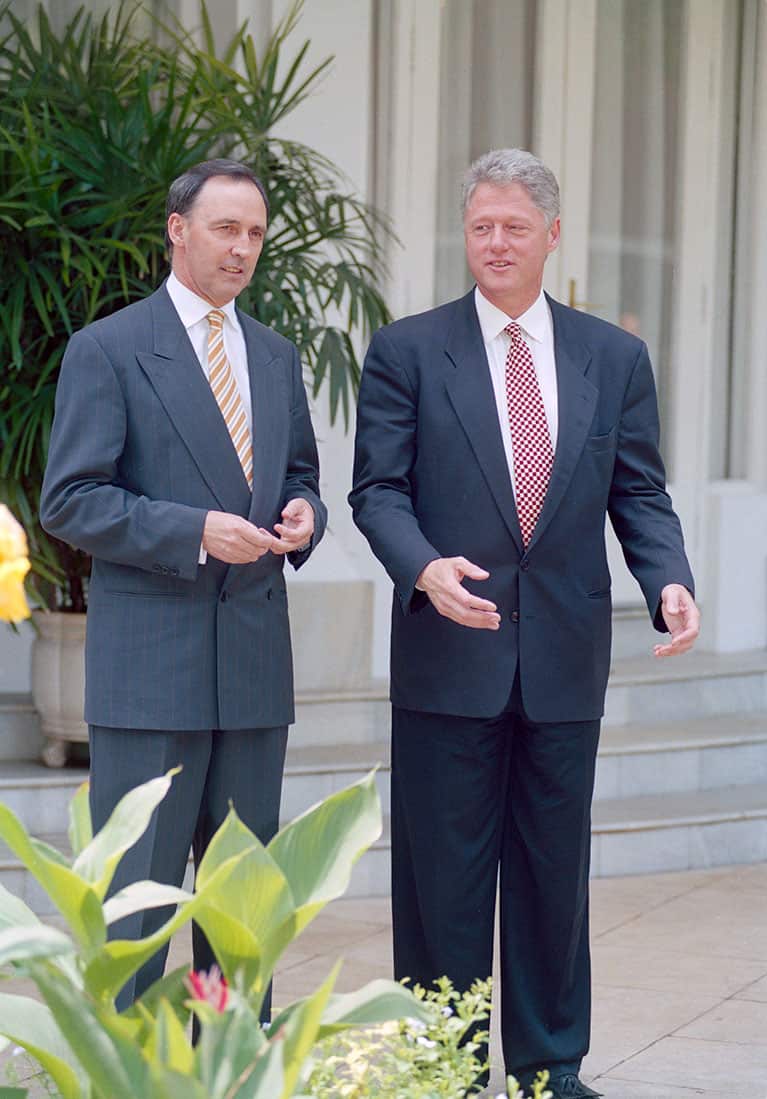Prime Minister Paul Keating and US President Bill Clinton in 1994.