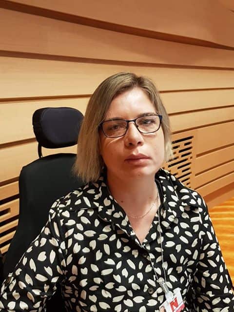 Kelly Cox at the UN in Geneva.