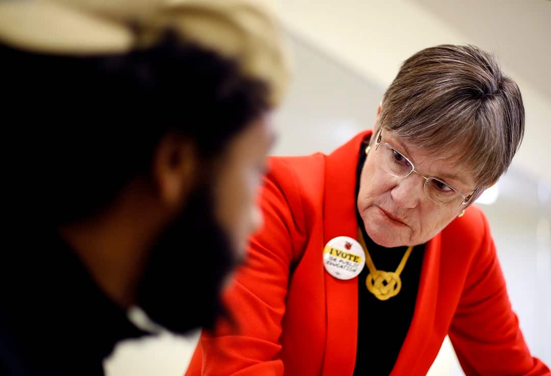 Democratic Laura Kelly beat Republican Kris Kobach.